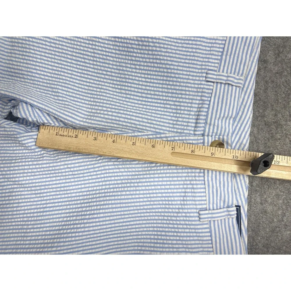 Vineyard Vines Slim Fit Breaker Pants Mens 30x32 Blue Stripe Preppy Seersucker
